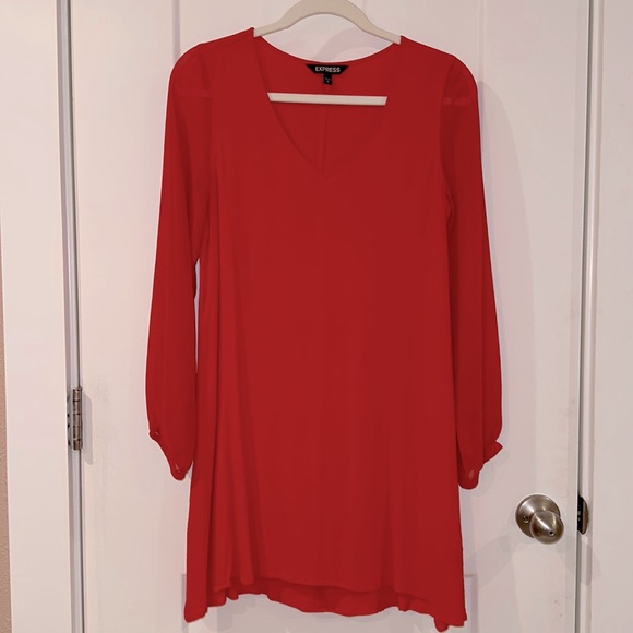Red Express Dress Size Small - Picture 1 of 5
